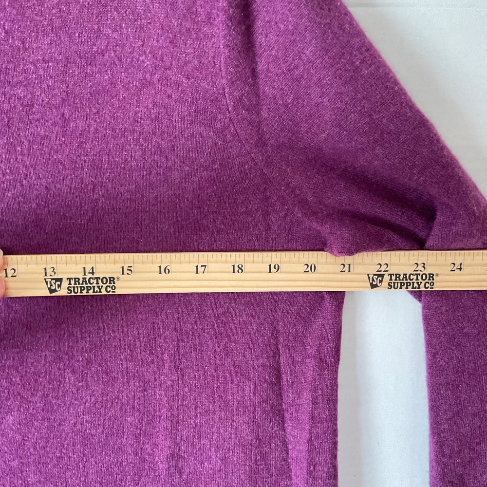 Talbots Petite Pure Cashmere Funnel Neck Sweater Plum Purple XLP KH5355 - Picture 5 of 9